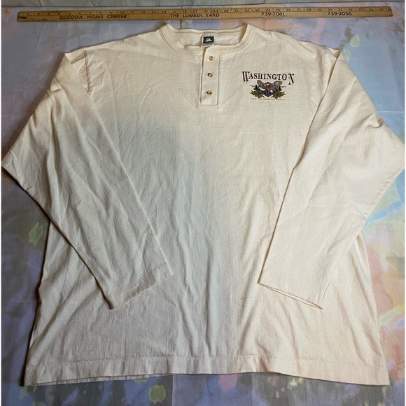 cotton deluxe Other - Vintage 90s Washington State Cotton Deluxe XL Long Sleeve Shirt Made in USA